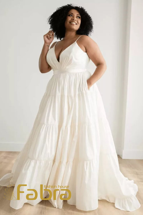 لباس عروس ساده مناسب اندام چاق